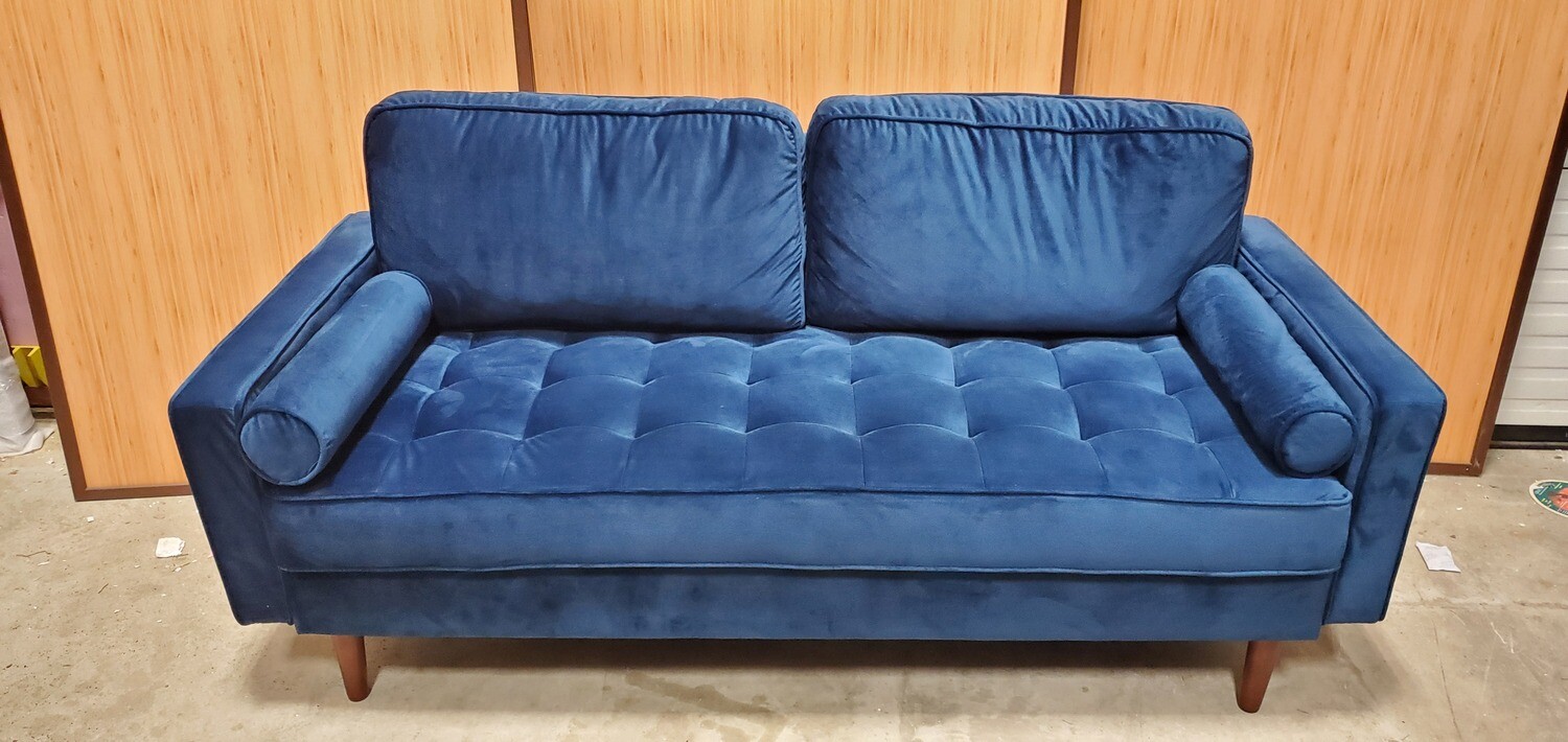 Blue Velvet Loveseat