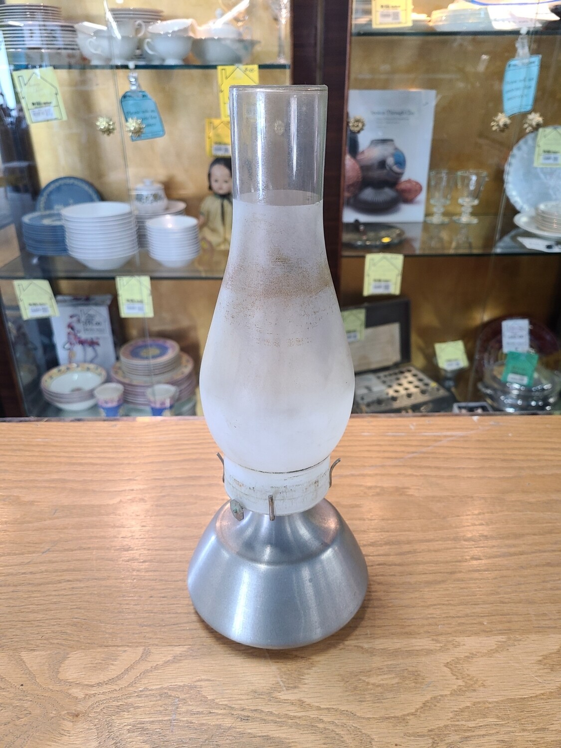 Fred Danforth Pewter Oil Lamp