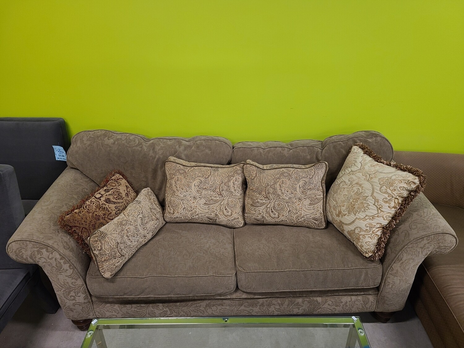 Green Floral Sofa