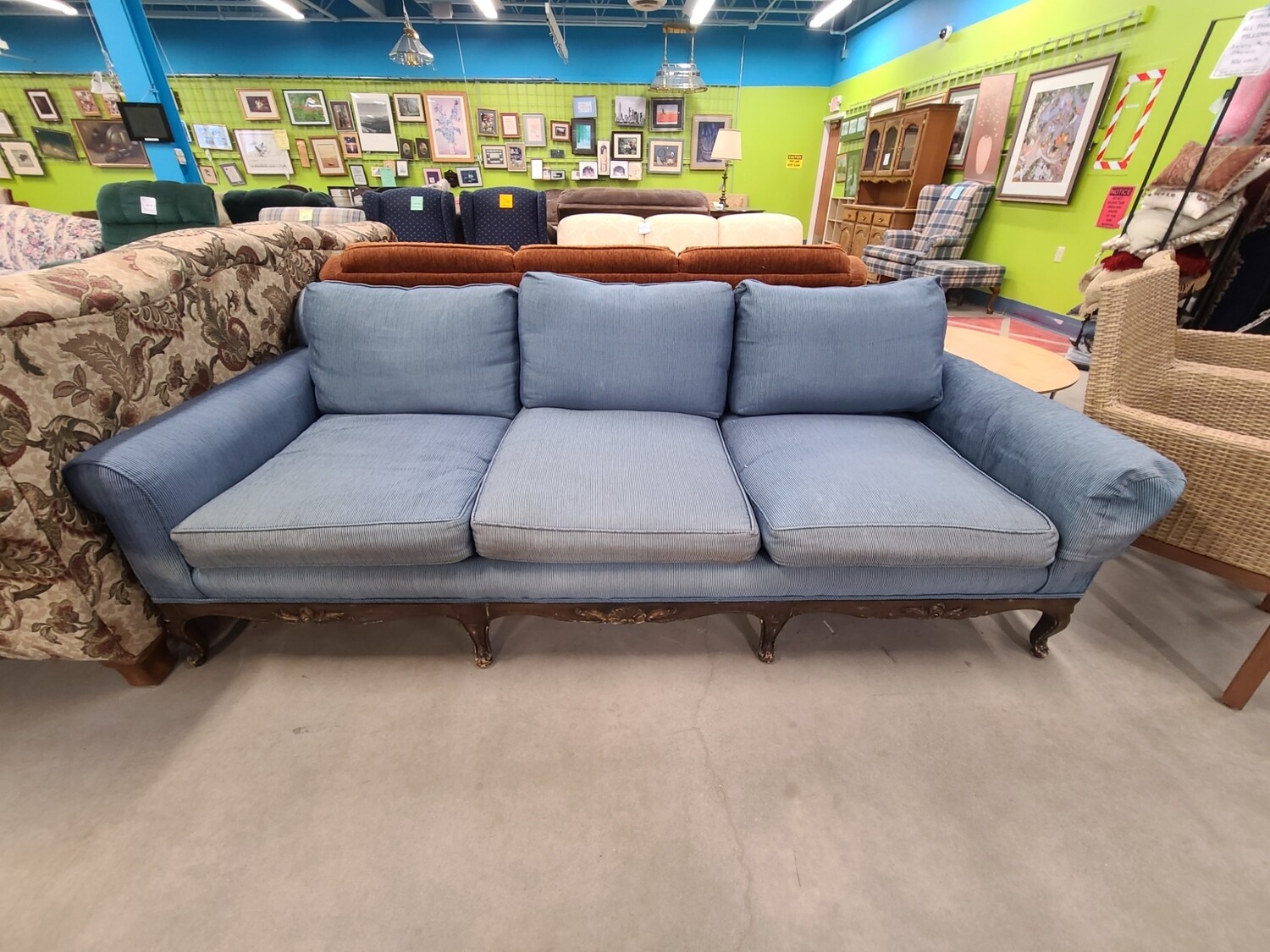 Blue DownFilled Sofa