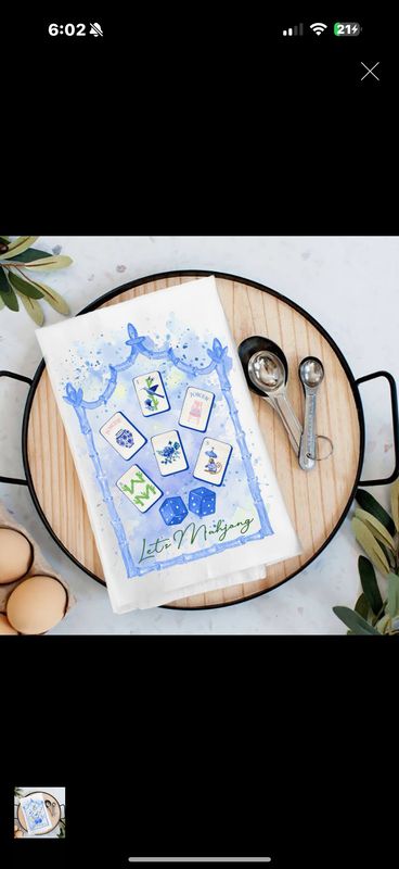 Mahjong tea towel Mahjong tea towel