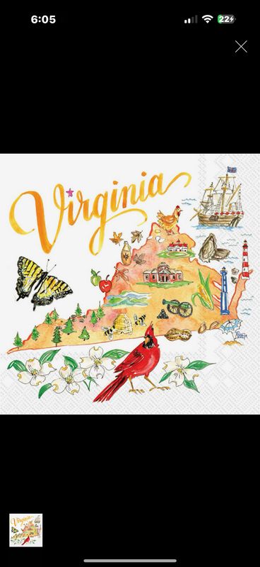 Virginia cocktail napkins Virginia cocktail napkins