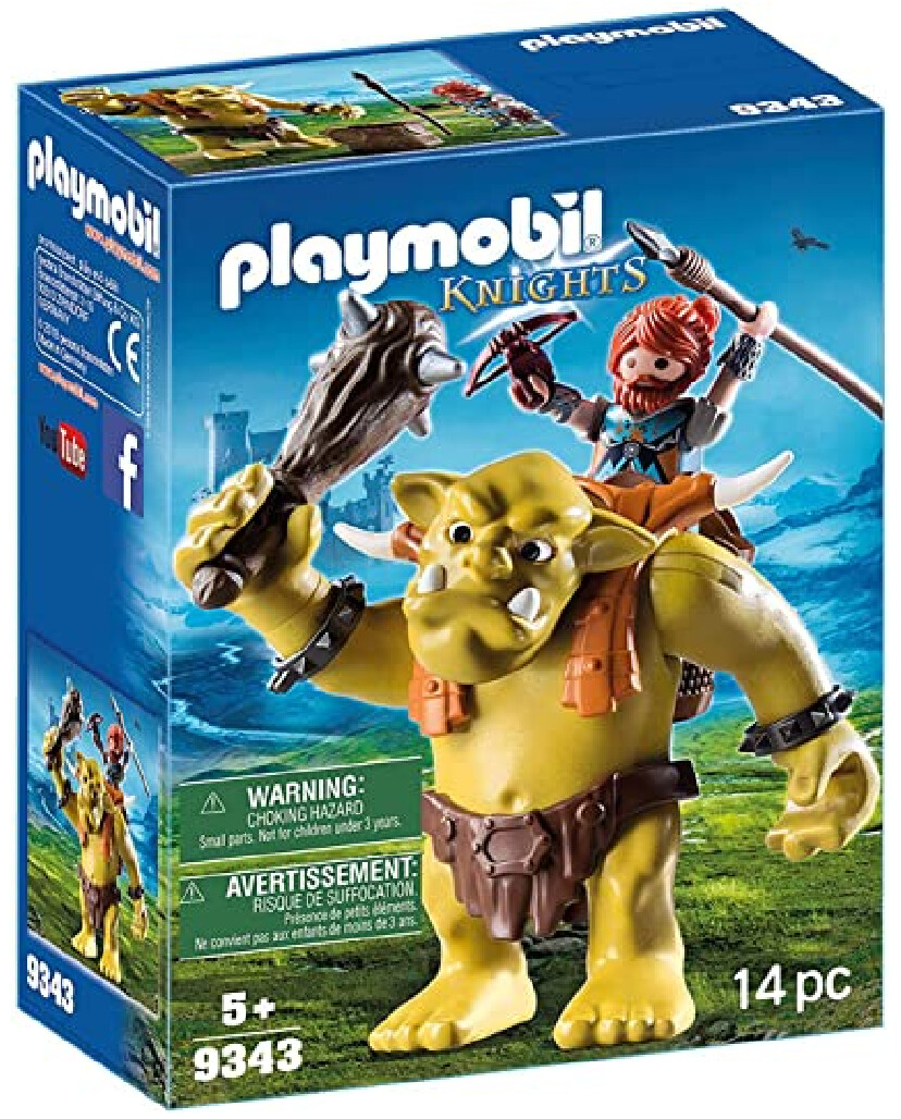 Giant Troll With Dwarf Fighter