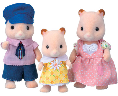Calico Critters- Fluffy Hamster Family