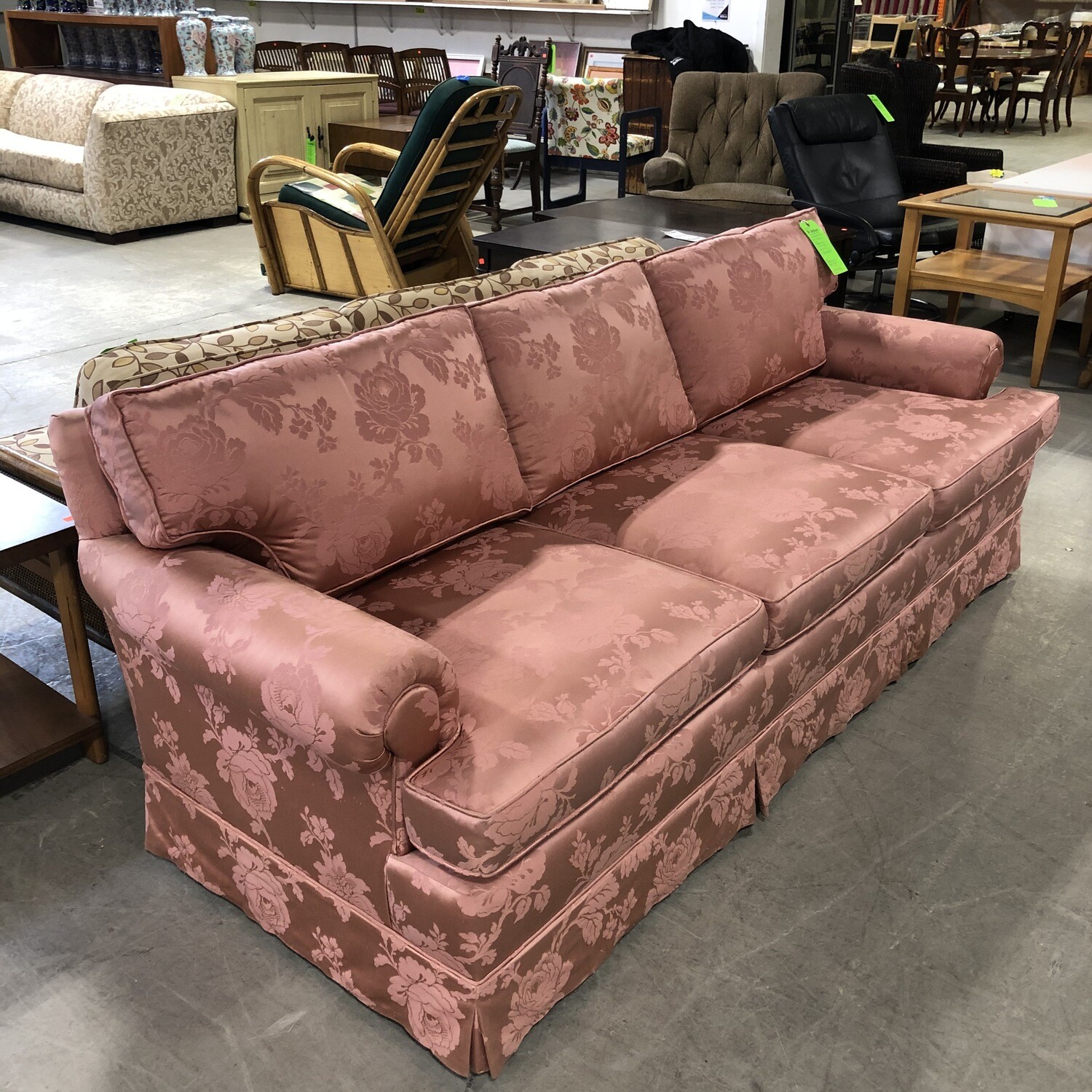 Vintage Pink Floral Sofa