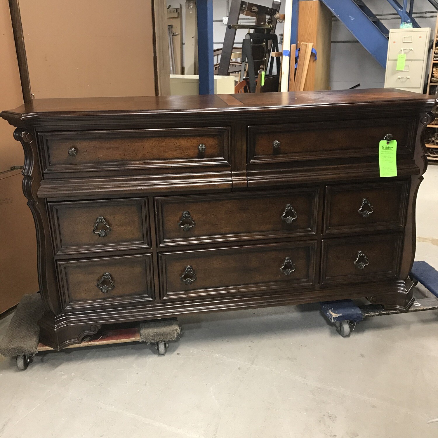 Dark Wood 8Drawer Dresser