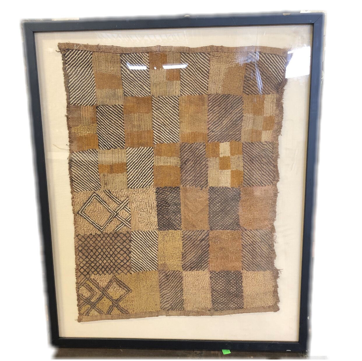 Antique Framed Kuba Cloth