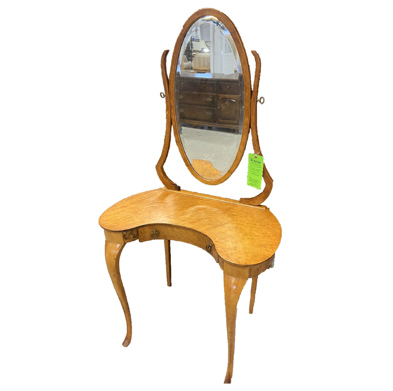 Vintage kidneyshaped vanity