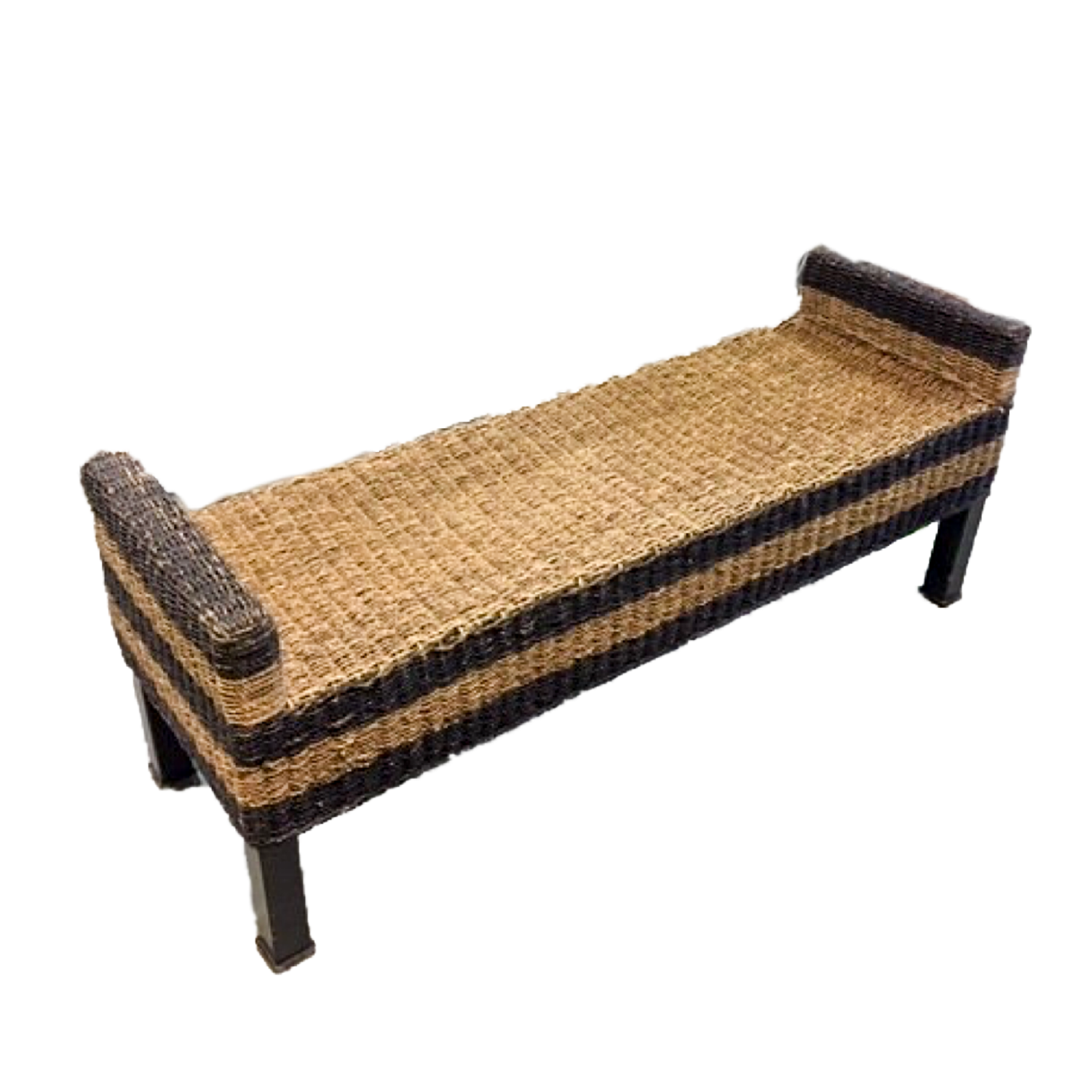 Woven Wicker Bench