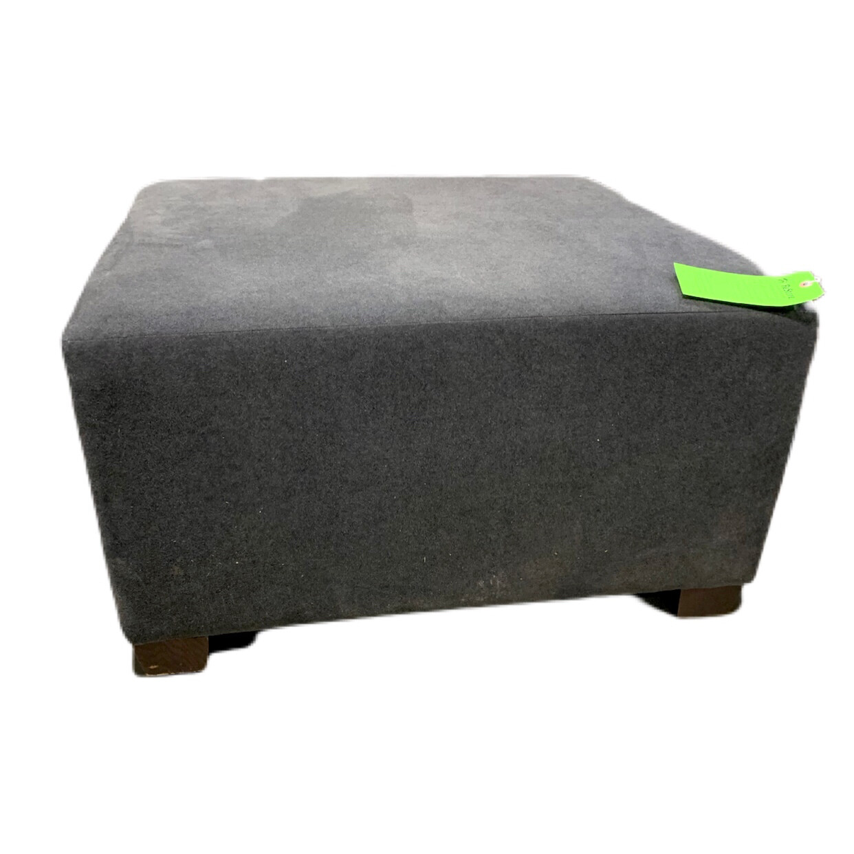 Charcoal Grey Square Ottoman
