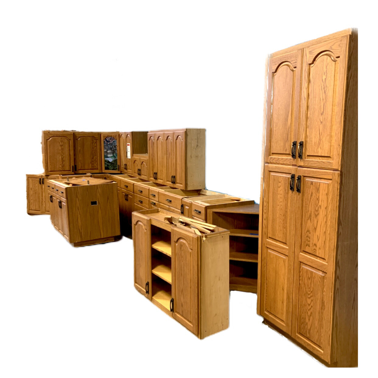 Glass Art Kitchen Cabinets