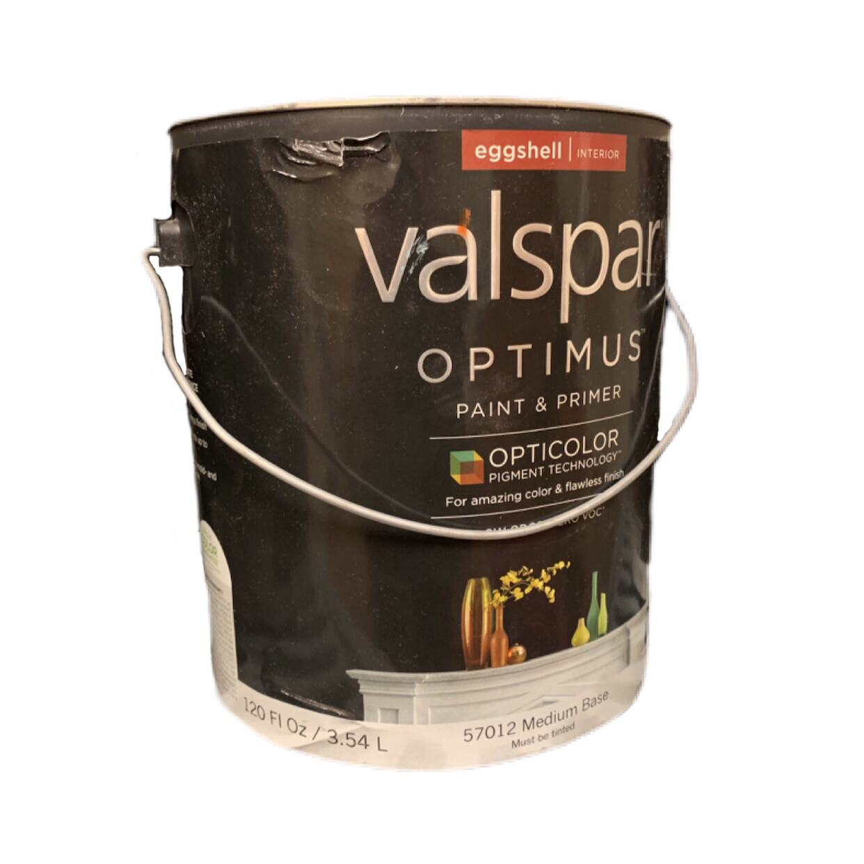 120 Oz Valspar Paint & Primer Eggshell Med Base 57012