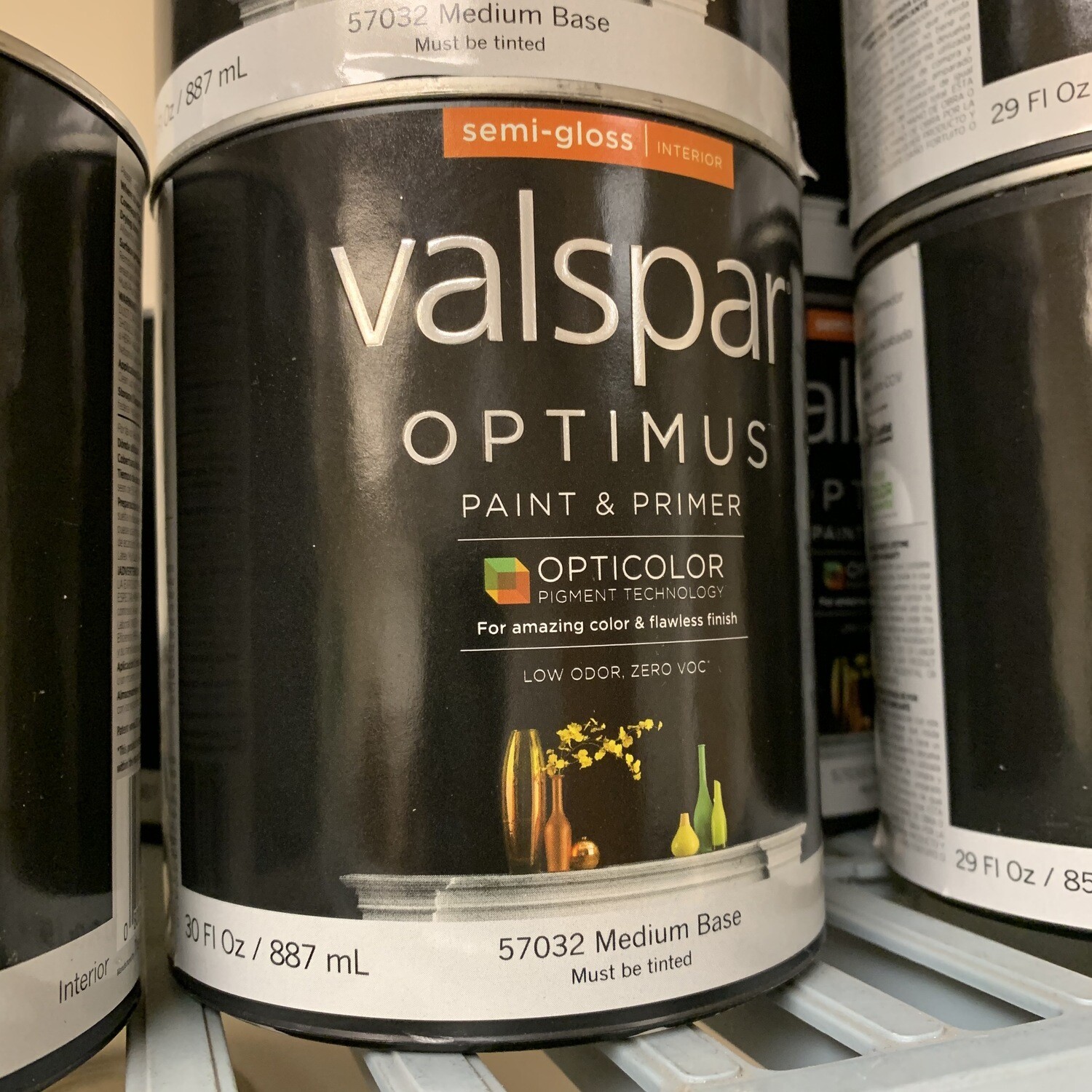 30 Oz Valspar Paint & Primer Semi Gloss Med Base 57032