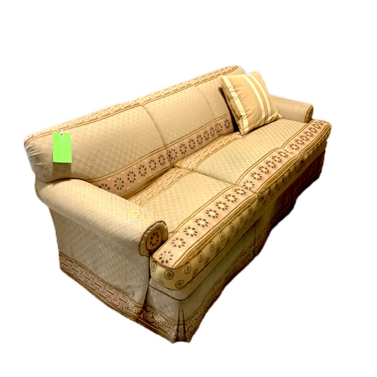 Decorative Peach Colored Sofa