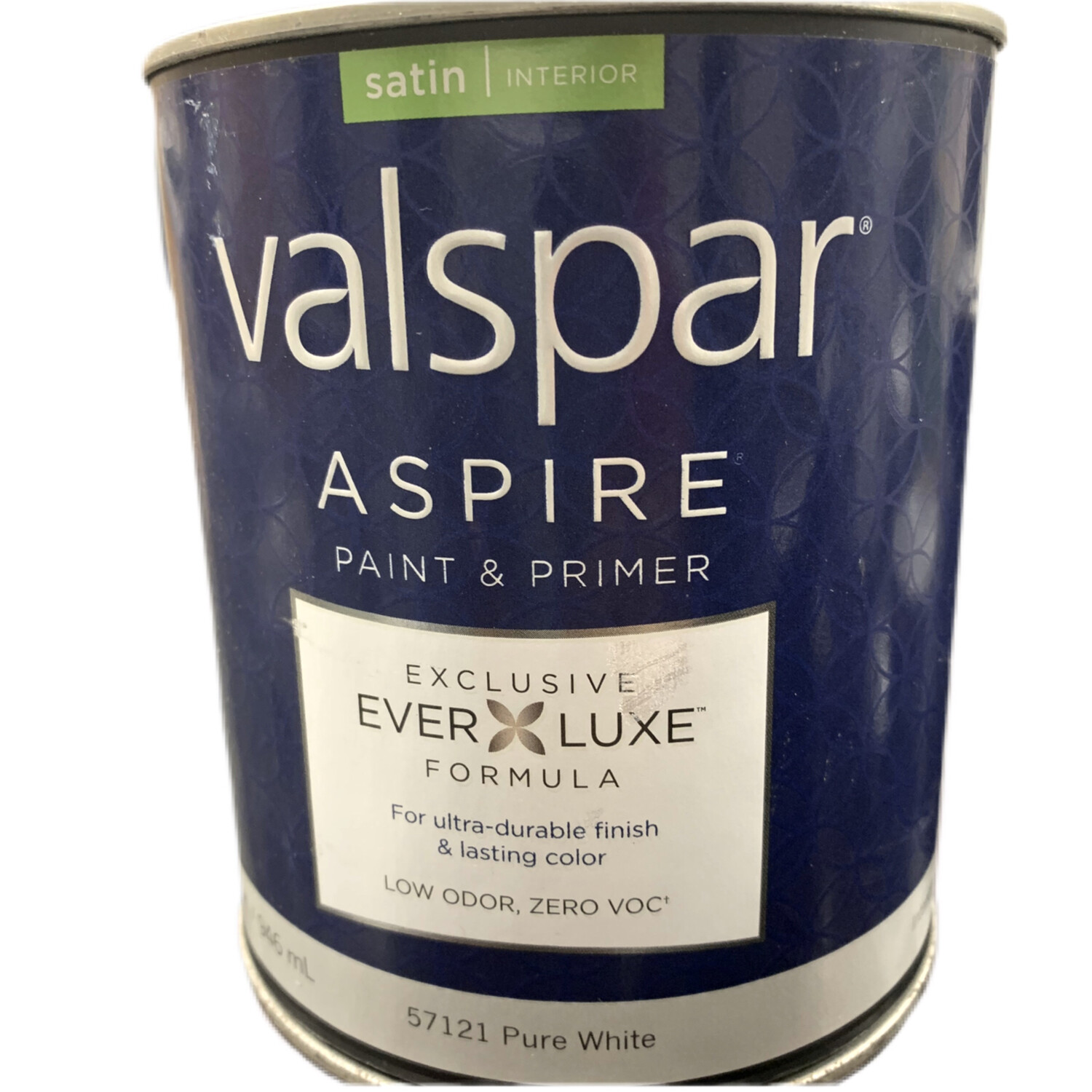 1 Qt Valspar Paint & Primer Satin Pure White base 57121