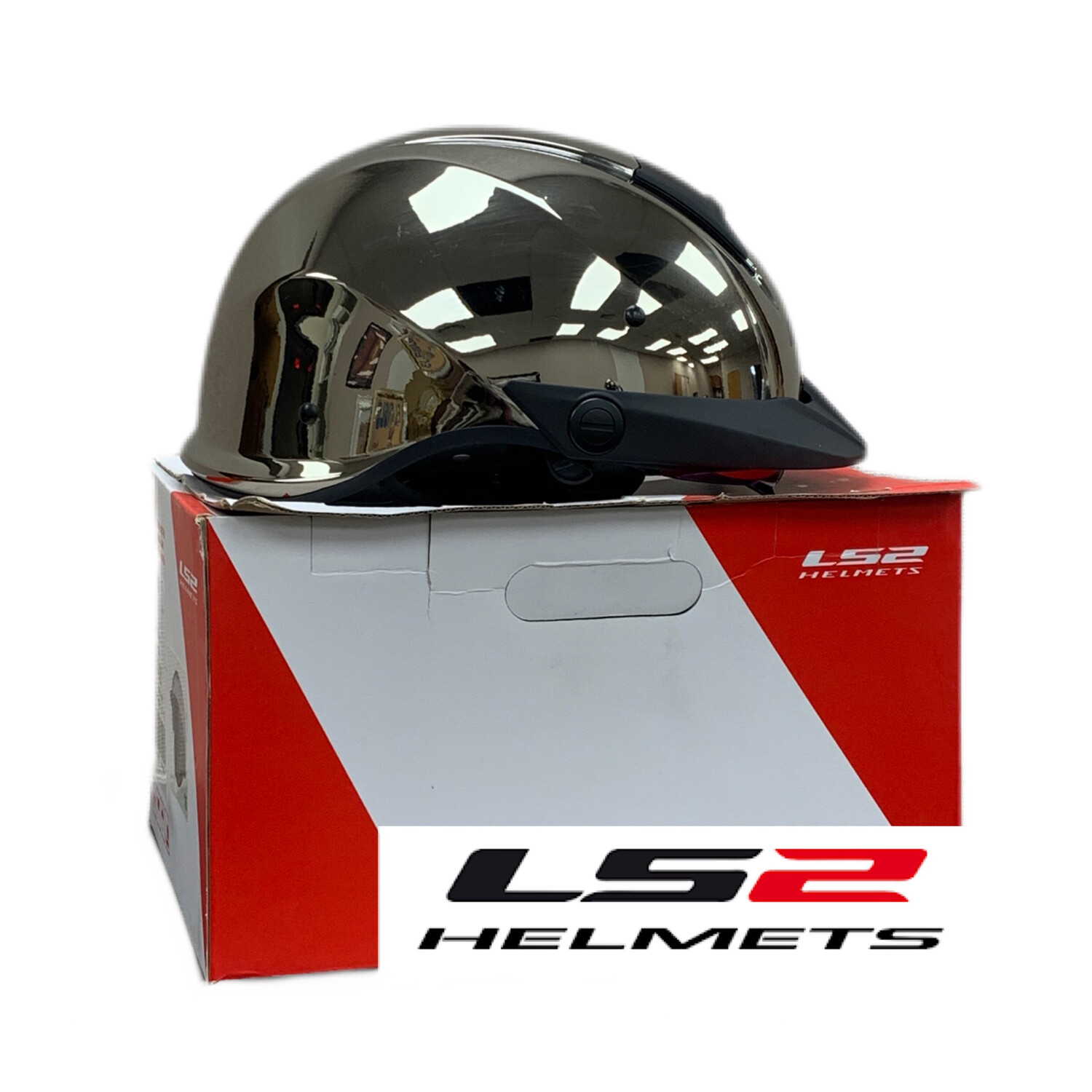 LS2 Helmets Rebellion Solid Black Chrome(16)
