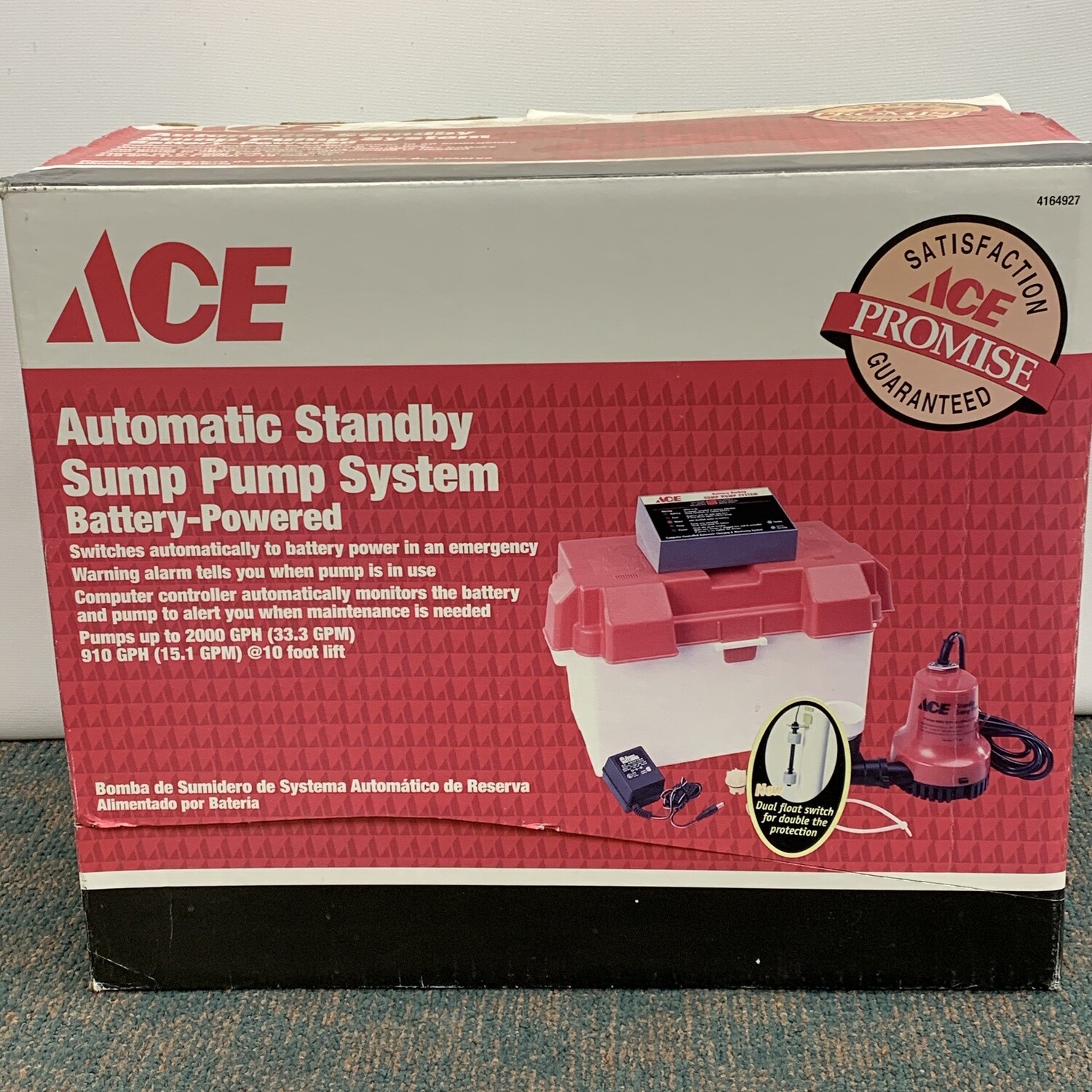 Ace Automatic Battery Powered Standby Sump Pump System
