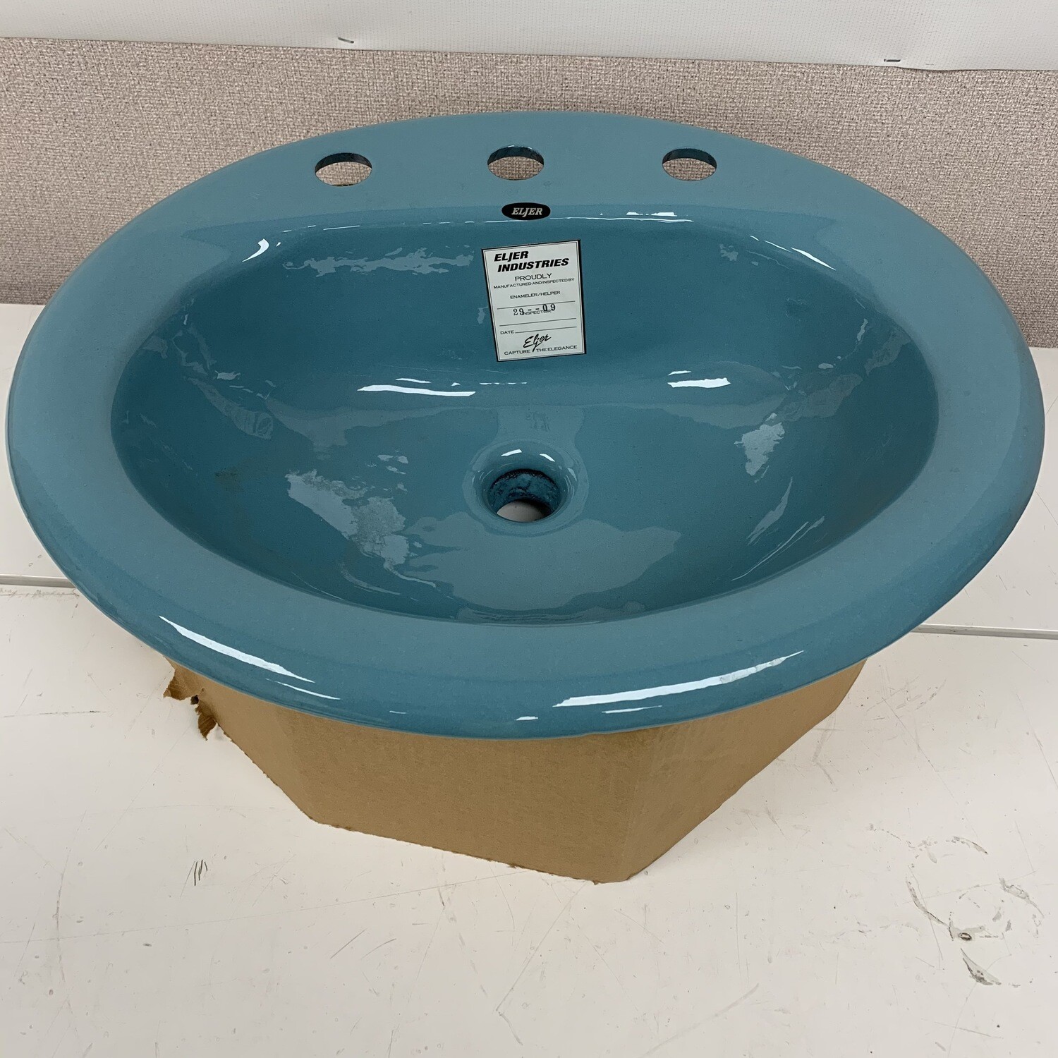 Eljer Blue Self Rimming 20" X 17" Bathroom Sink