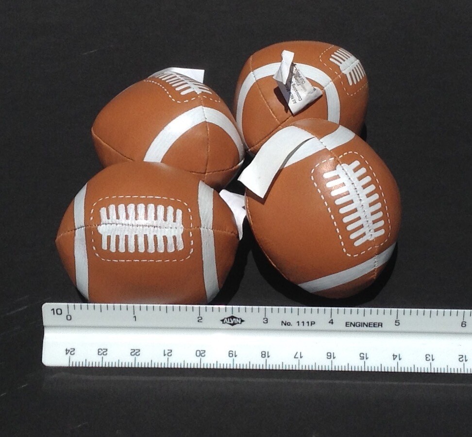 Soft, Mini Footballs (4 per order)