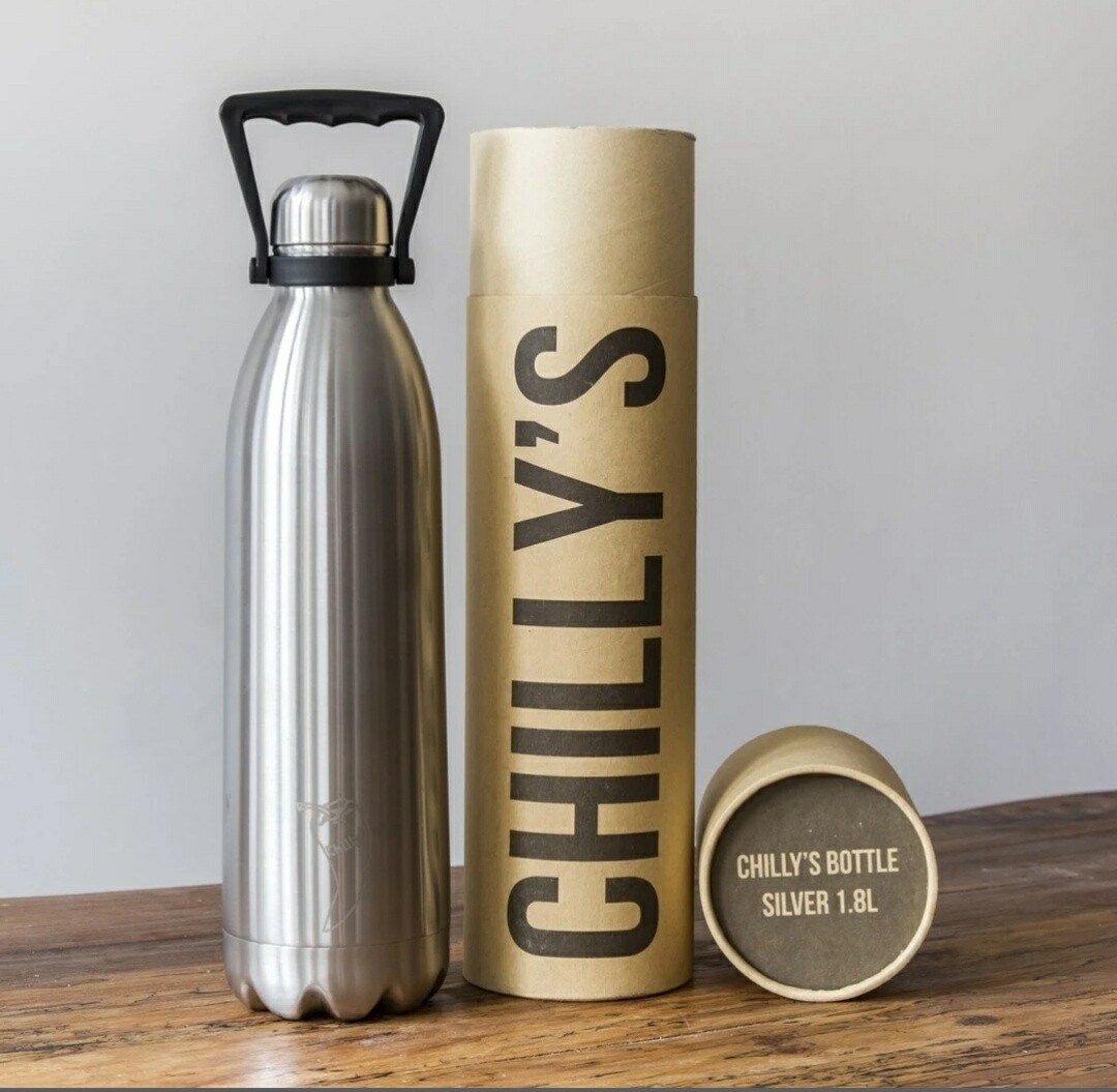 Chillys Stainless Steel Reusable Bottle 1.8ltr