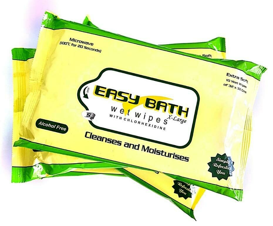 100 Biodegradable, Nonalcoholic, Easy Bath Wet Wipes