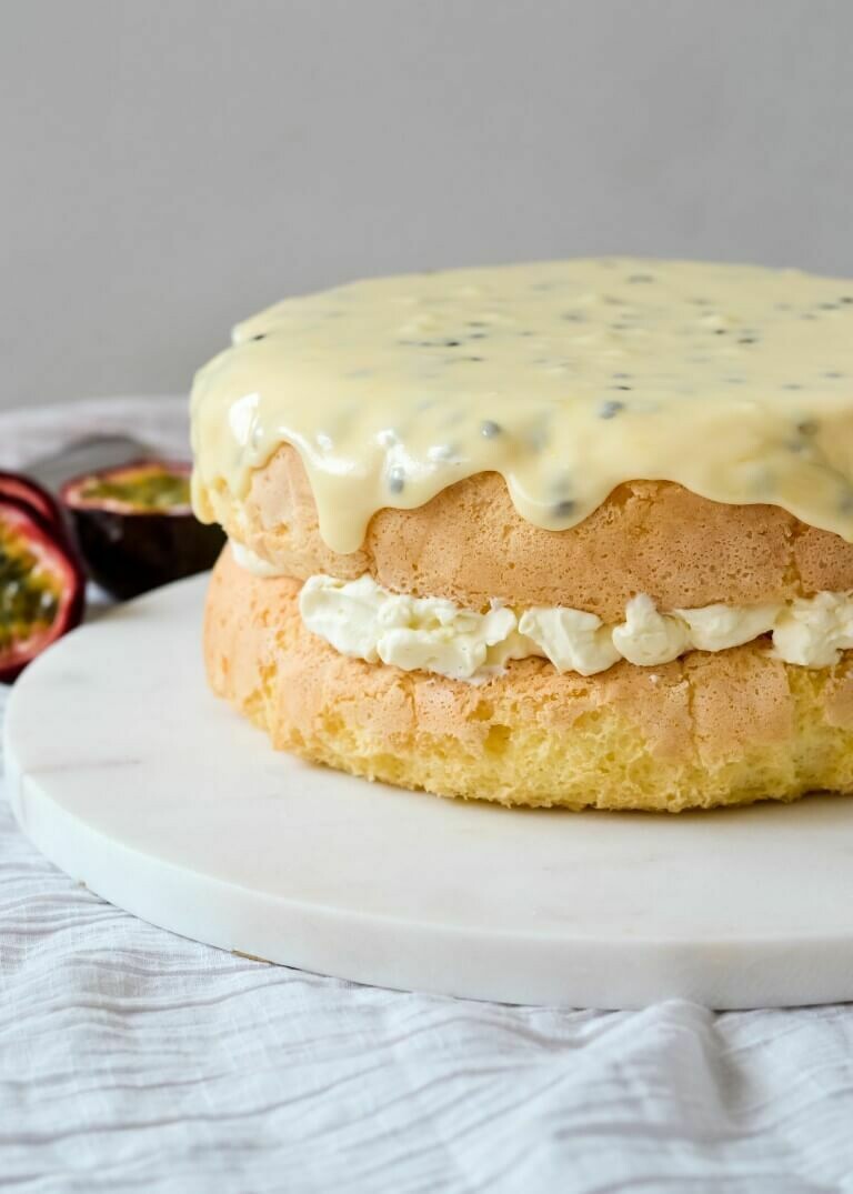 Passion Fruit Sponge Cake