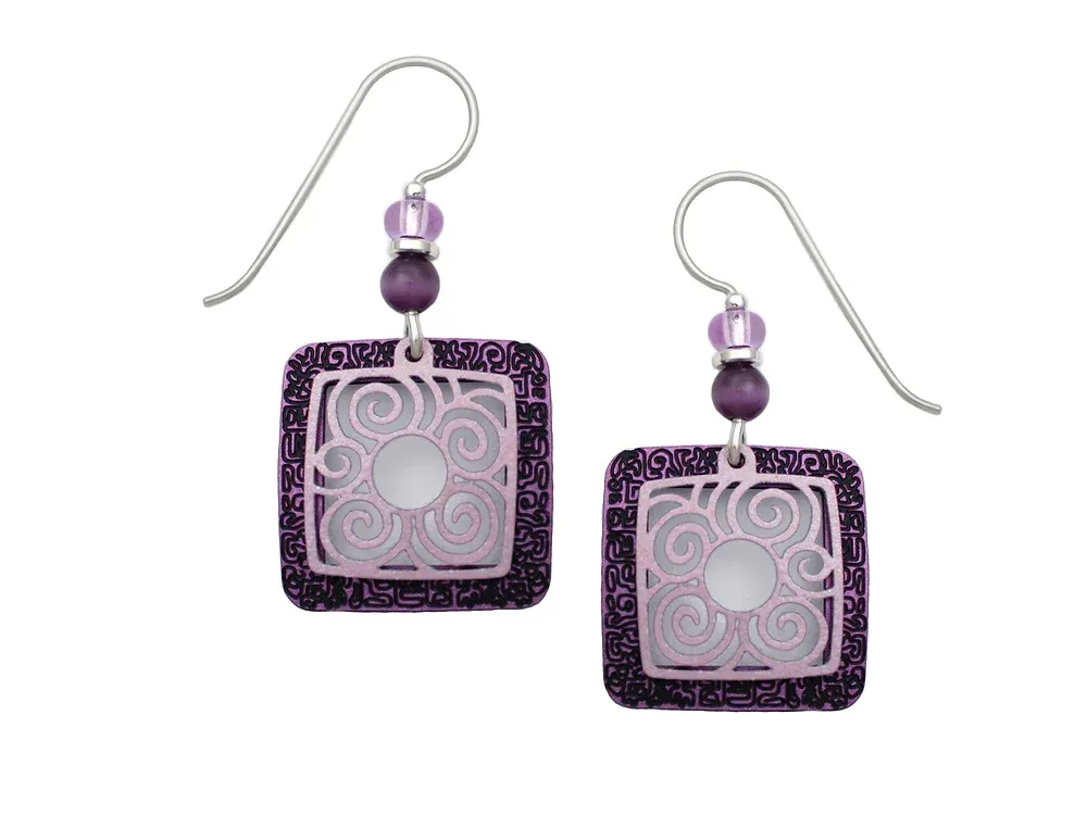 Adajio | Amethyst Frame w/ Lavender Filigree - Earrings | 7281 Adajio | Amethyst Frame w/ Lavender Filigree - Earrings | 7281