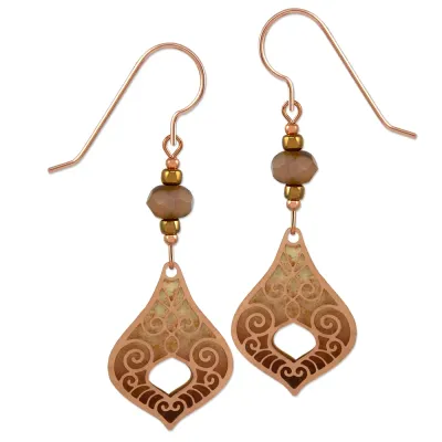 Adajio | Taupe Moroccan w/ RG Overlay - Earrings | 7939
