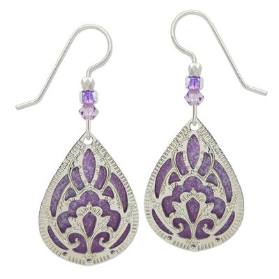 Adajio | IR Cutout Over Purple Teardrop - Earrings | 7938