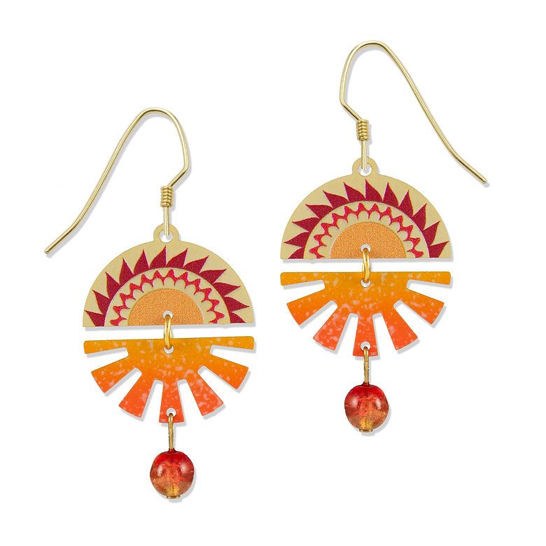 Adajio | Orange Rising Sun - Earrings | 8115