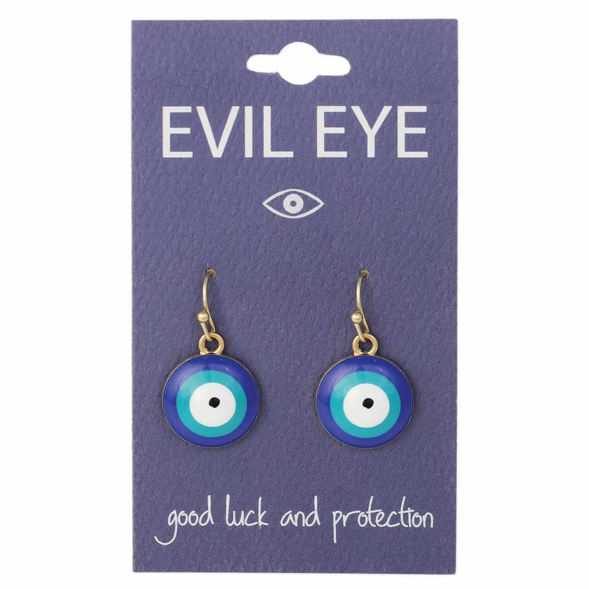 ZAD | GP Round Blue Protecting Eye - Earrings | E4305 ZAD | GP Round Blue Protecting Eye - Earrings | E4305