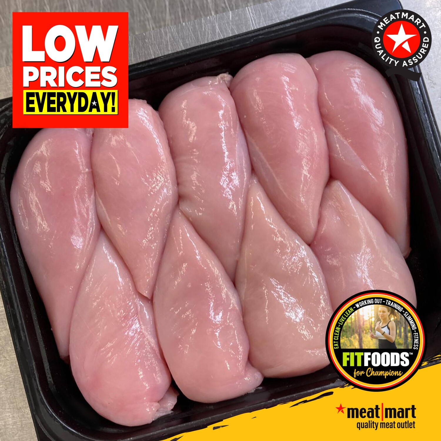 2KG Fresh Chicken Breast Fillets (ONLY £4.39/Kg)