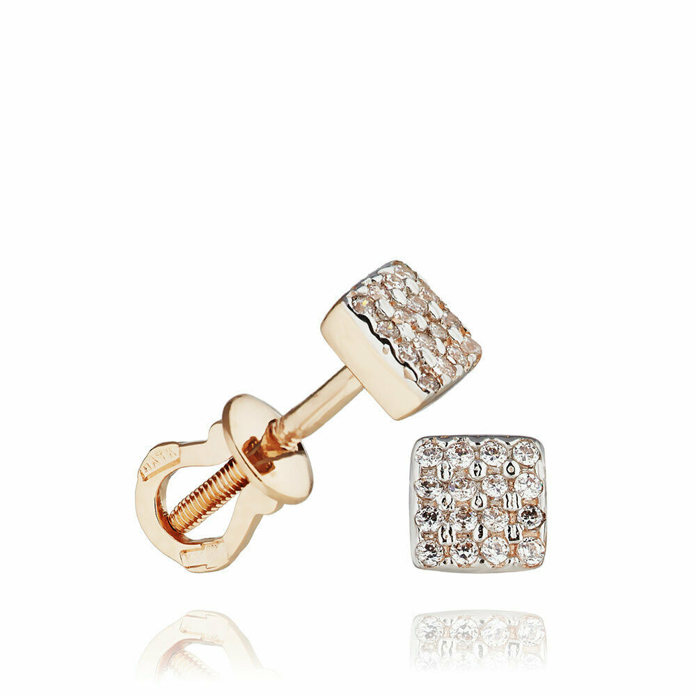 Пусеты Золотые С Фианитами Купить В Минске