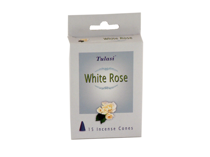 Tulasi White Rose 15 Incense Cones (per pack) Store Nicholas Brooklyn