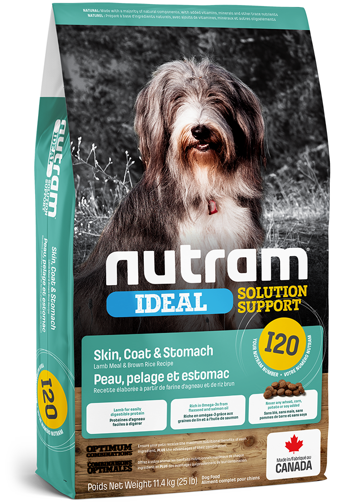 Nutram I20 Lamb Meal & Brown Rice Recipe for Skin, Coat & Stomach
