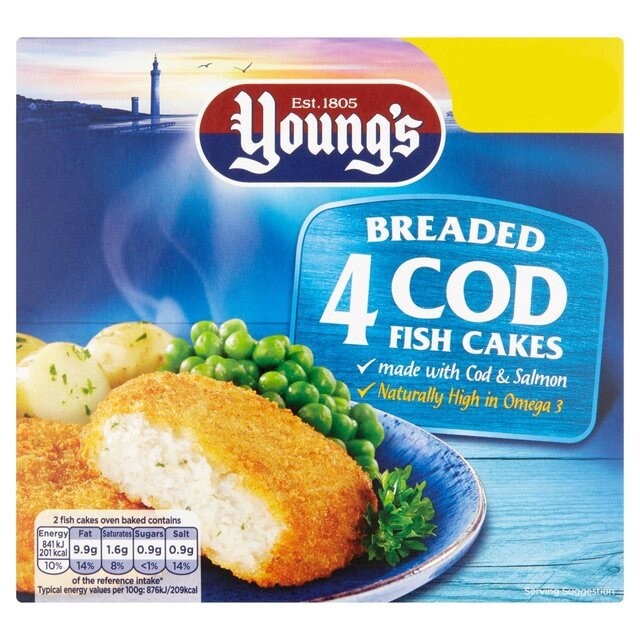 Young’s Breaded Cod Fish Cakes X 4