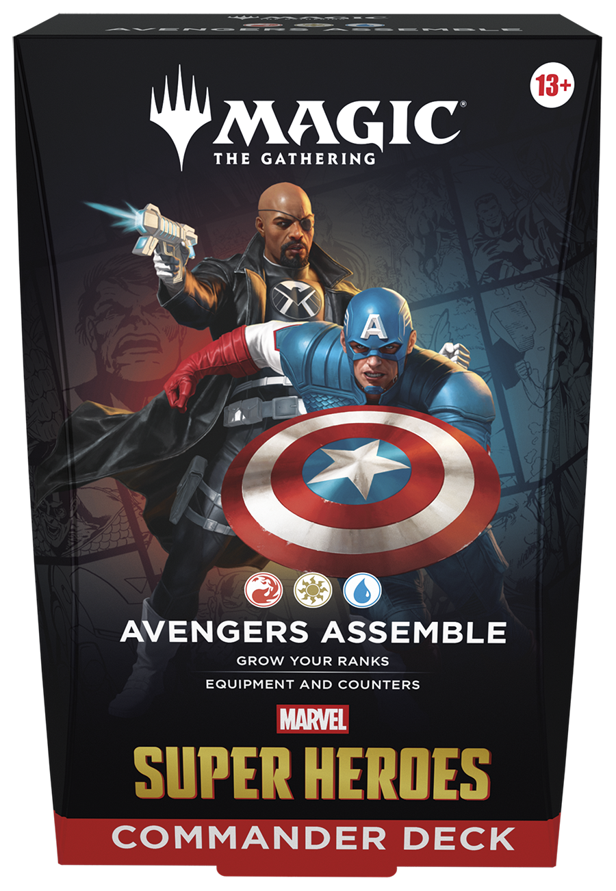 MTG Marvel Super Heroes: Commander Deck - Avengers Assemble Rd,Wh,Blu (Preorder Special for 6/19/26)