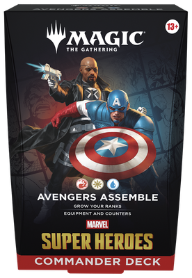 MTG Marvel Super Heroes: Commander Deck - Avengers Assemble Rd,Wh,Blu (Preorder Special for 6/19/26)