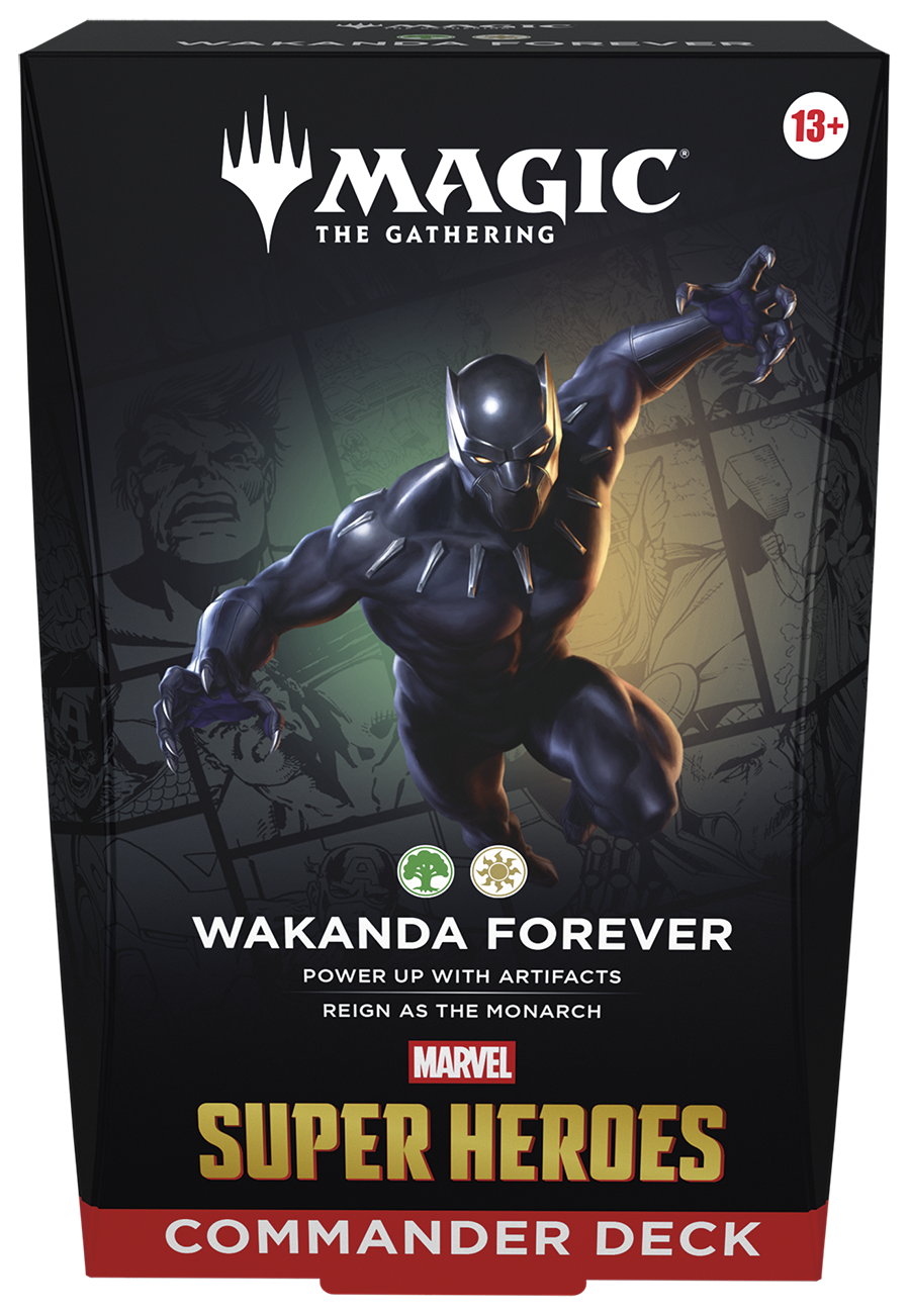 MTG Marvel Super Heroes: Commander Deck - Wakanda Foprever Grn,Wh (Preorder Special for 6/19/26)