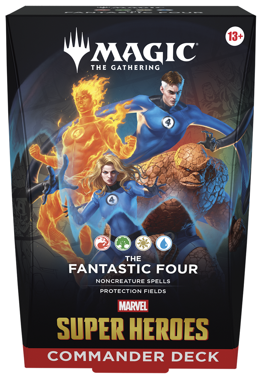 MTG Marvel Super Heroes: Commander Deck - The Fantastic Four Rd,Grn,Wh,Blu (Preorder Special for 6/19/26)