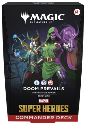 MTG Marvel Super Heroes: Commander Deck - Doom Prevails Blu,Blk,Rd (Preorder Special for 6/19/26)