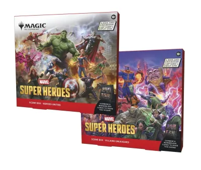 MTG Marvel Super Heroes: Scene Box 2pk - 1 Heroes United &amp; 1 Villains Unleashed (Preorder Special for 6/19/26)