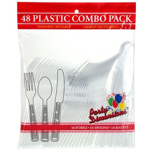48 Plastic Combo Pack Clear