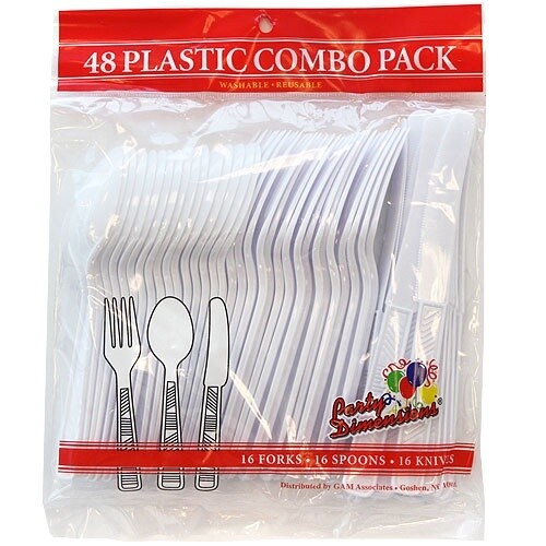 48 Plastic Combo Pack White