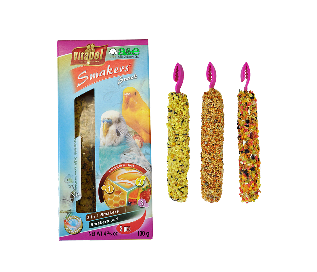 Smakers Parakeet Treat Sticks Variety 3 Pack