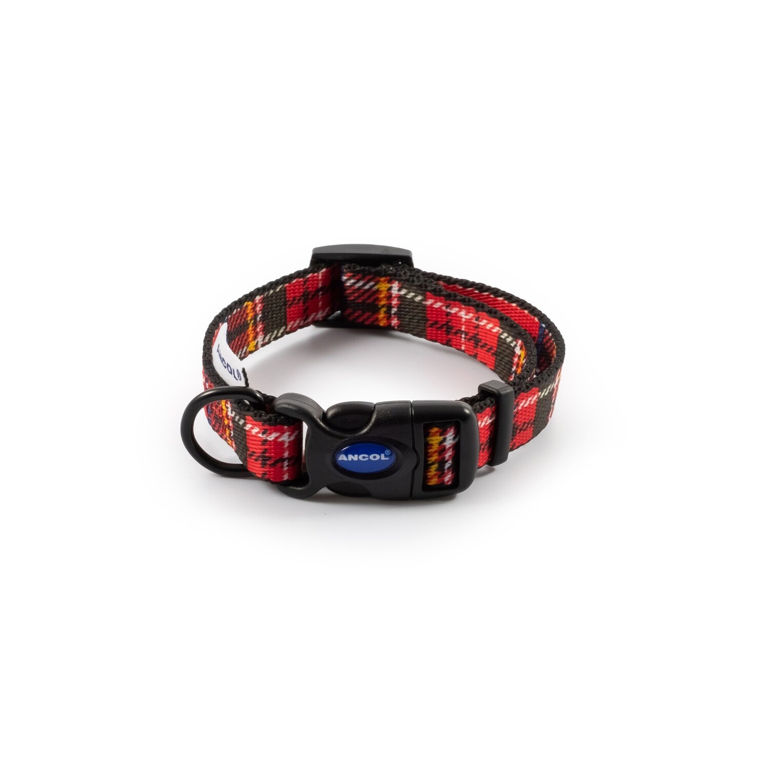 Ancol Pet Products Limited Nylon Adjustable Collar Tartan Red 20 30cm
