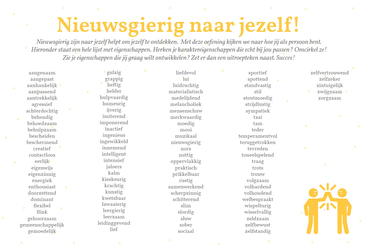 Nieuwsgierig naar Jezelf (werkblad + uitlegblad)