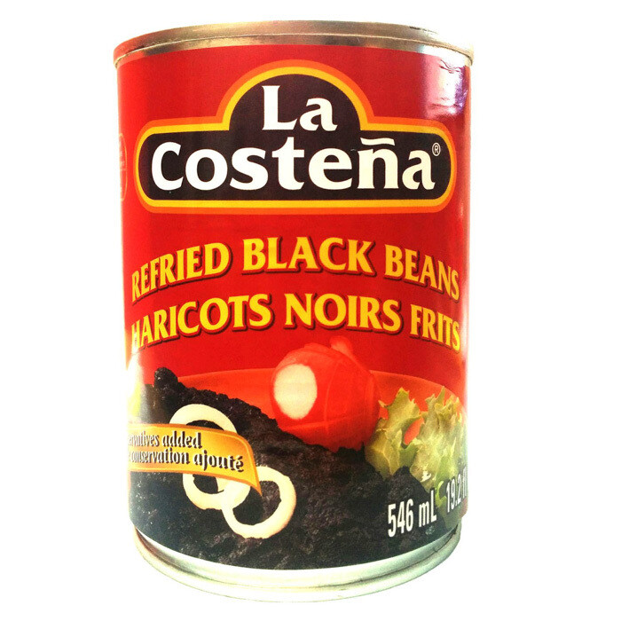 La Costena Refried black beans 19oz