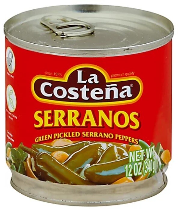 La Costena Serranos  12oz