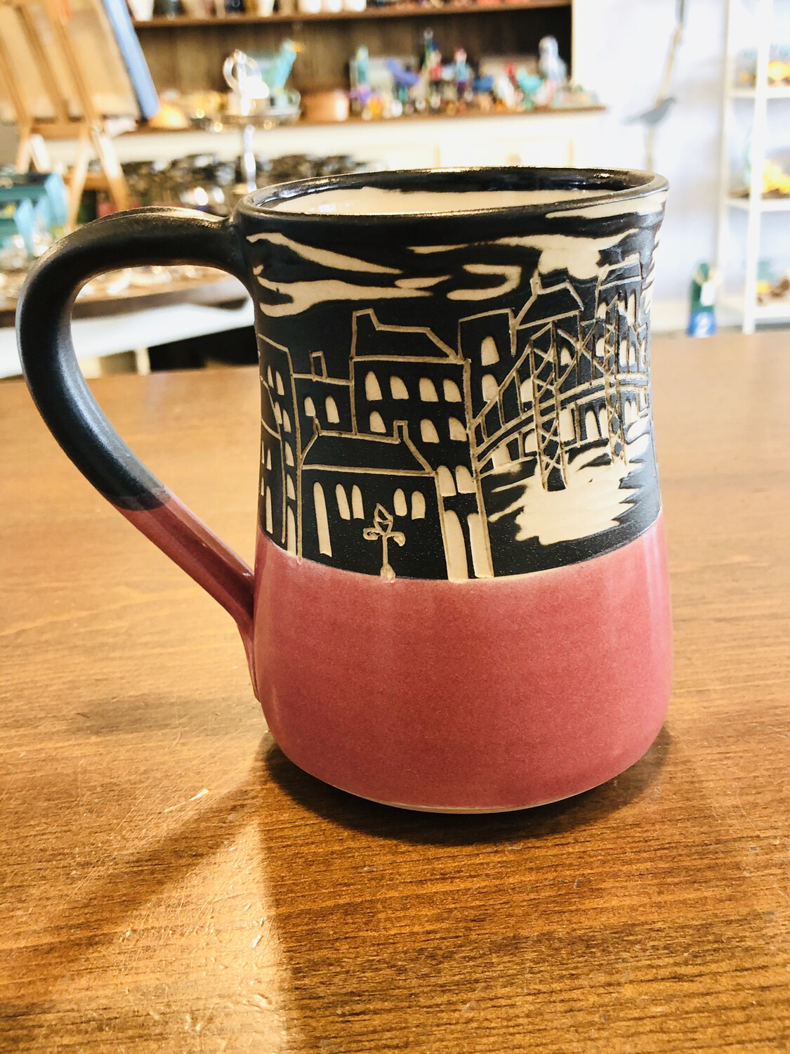 Halifax Skyline Mug Raspberry